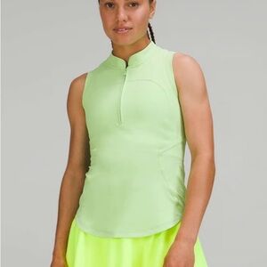 Lululemon Front Zip Mock Neck Tennis Tank NWT